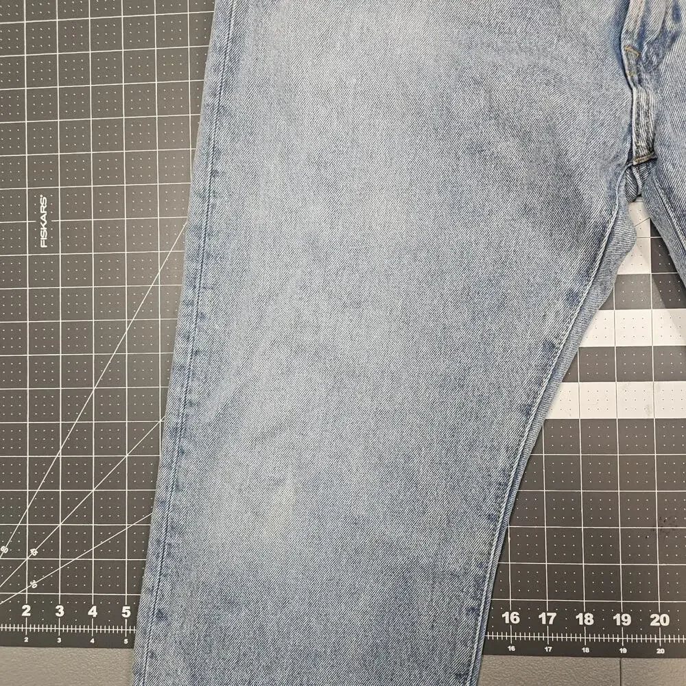 Levis Premium 551Z Jeans 38x32 Blue Hemp 90s Loose Baggy Straight Y2K Streetwear